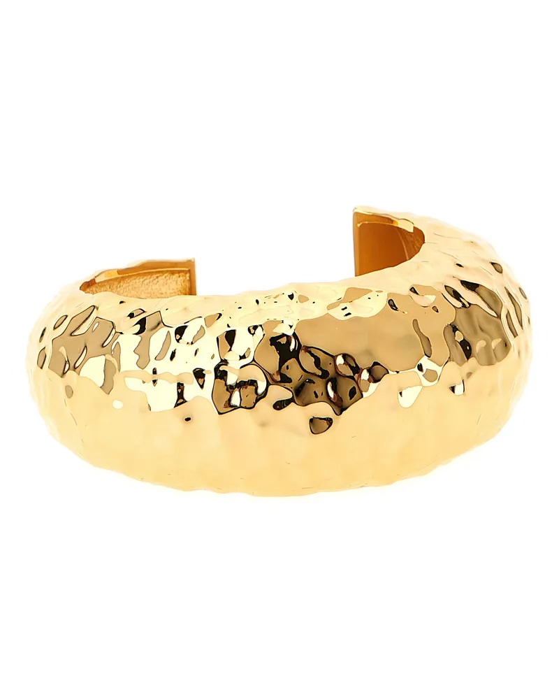Self-Portrait Selbstporträt-Armband „Hammered Gold Cuff Gold