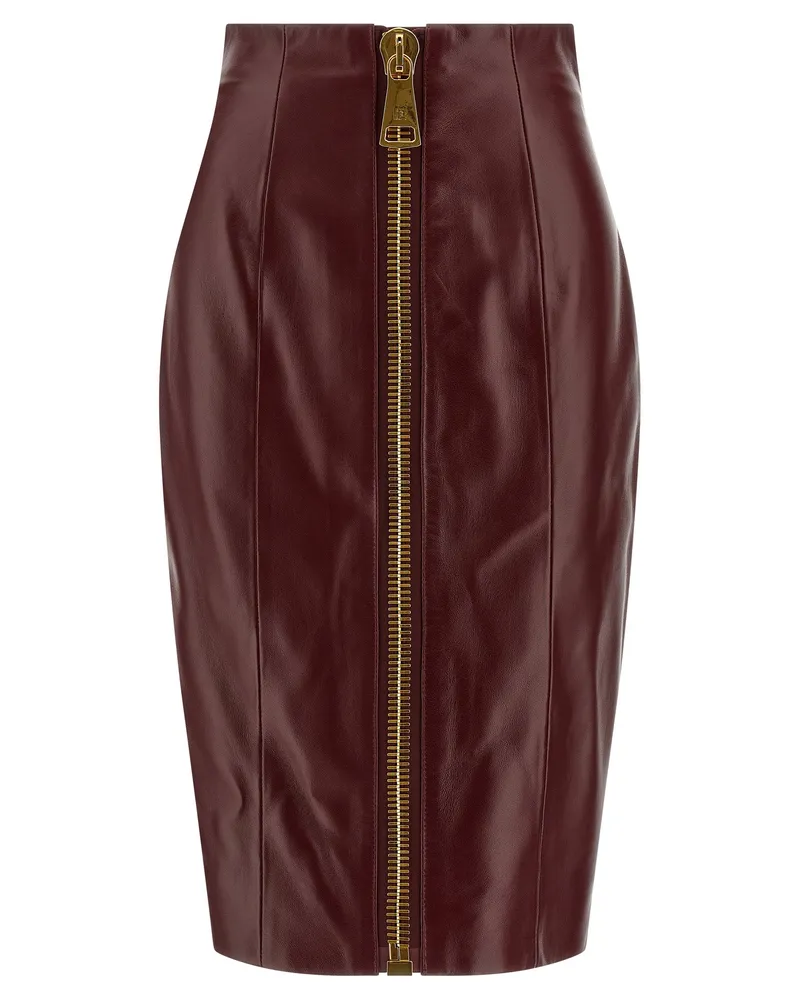 Balmain Rock mit Reißverschluss vorne Bordeaux