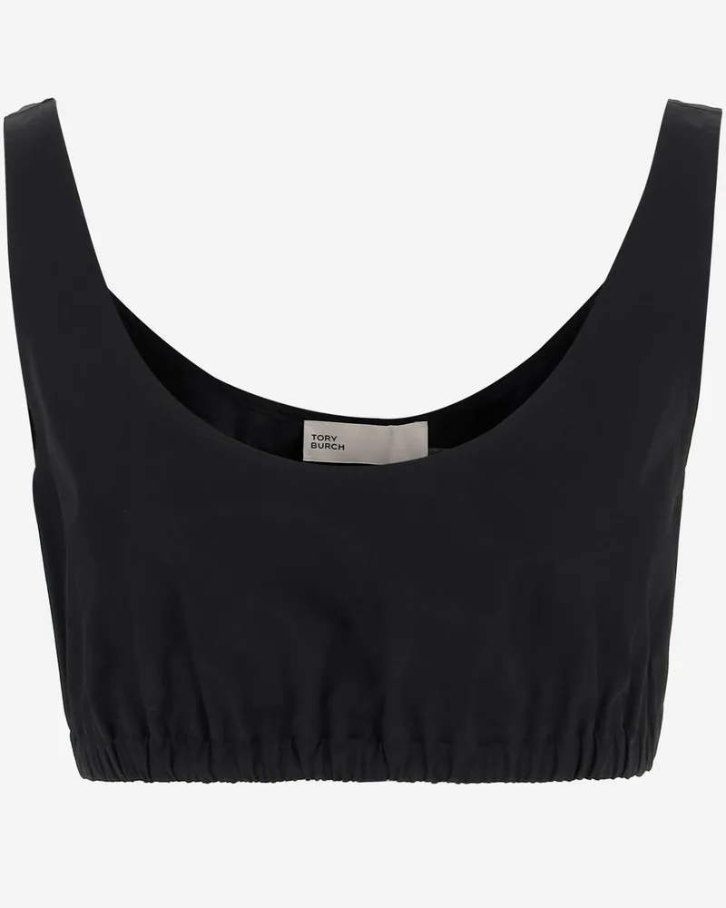 Tory Burch e Baumwollkurztank -Top Black