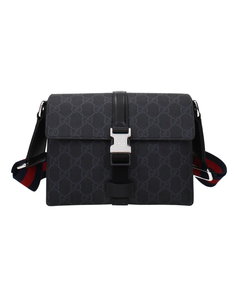 Gucci Herrens Umhängetaschen aus schwarzem Stoff -