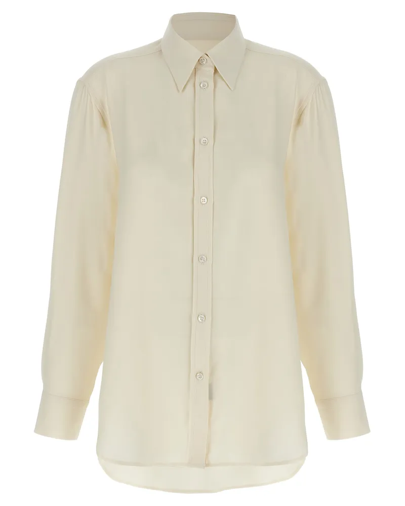 Brioni Cady Seidenhemd White