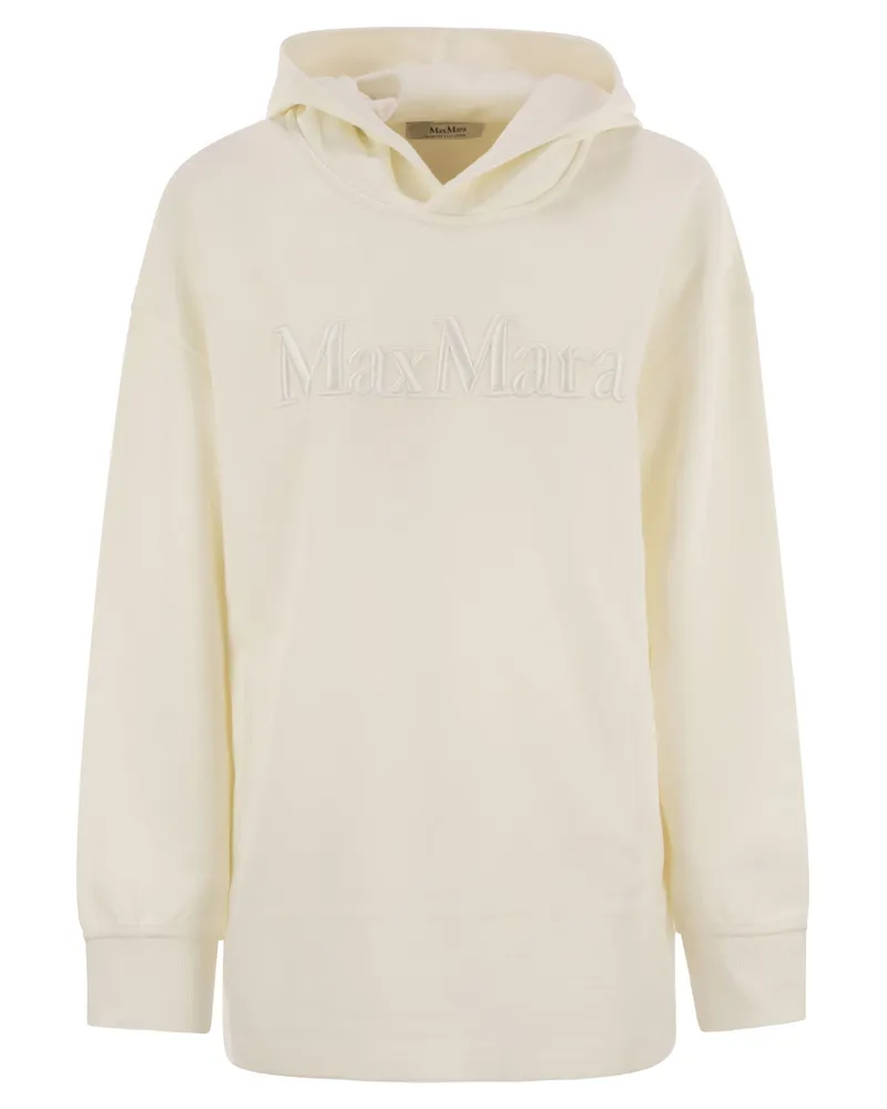 Max Mara Visiera Sweatshirt Over in Cotton Jersey White