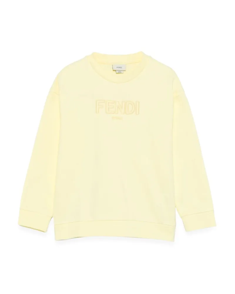 Fendi Sweatshirt mit Logo Yellow