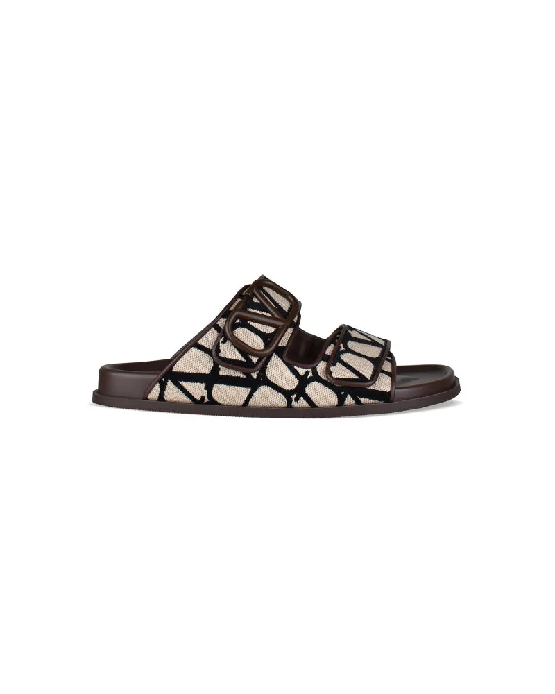 Valentino Garavani V Logo Sandalen Brown