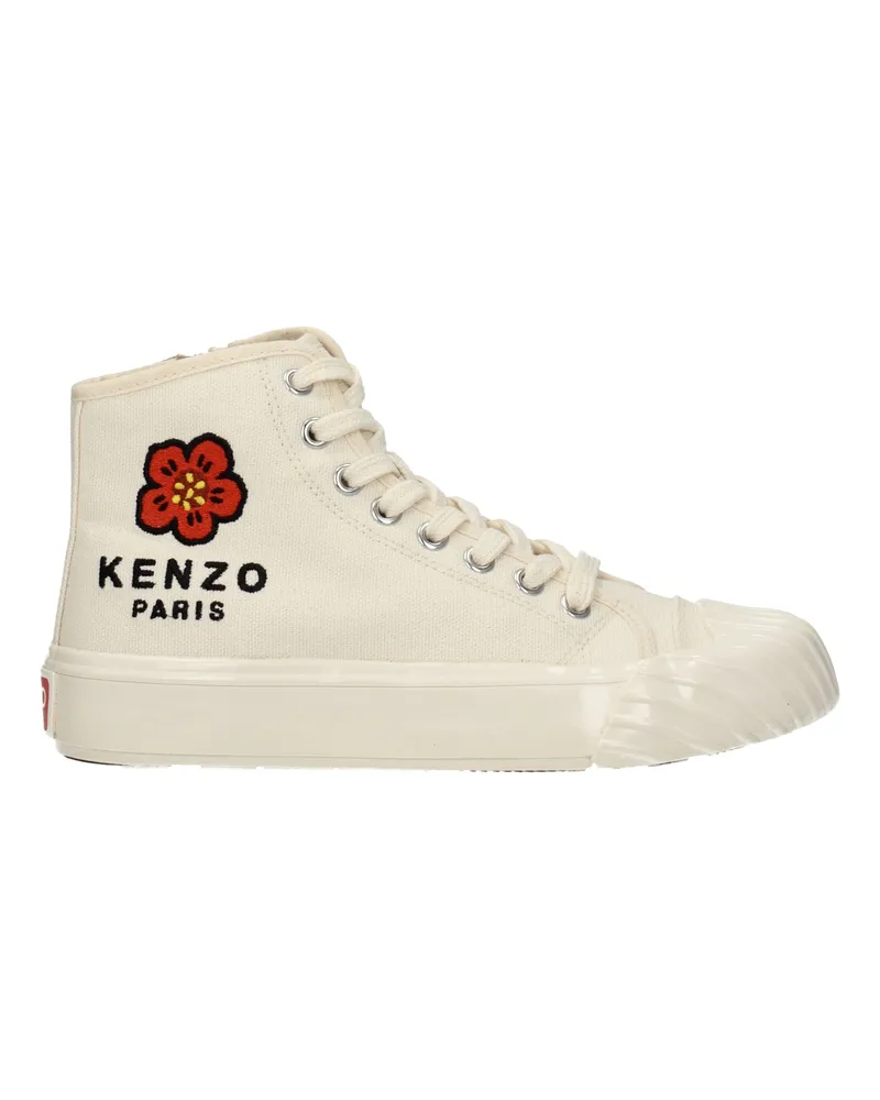 Kenzo Damens Sneakers aus weißem/cremefarbenem Stoff -