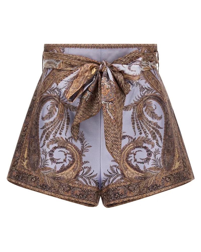 Zimmermann Hypnotic Flat Front' Shorts Purple