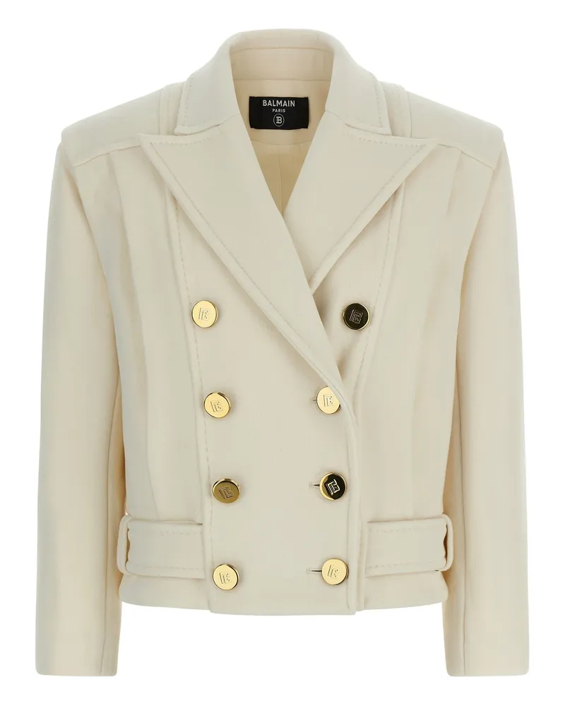 Balmain Double Breasted Fell White