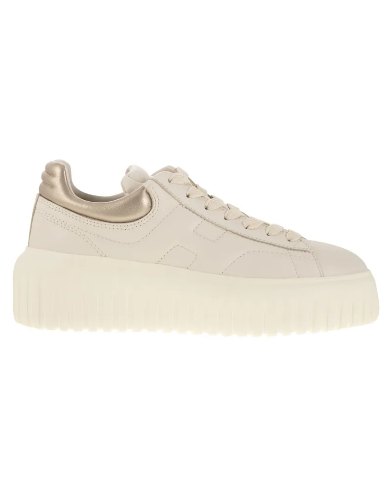 Hogan H Stripes Leder Trainer Cream