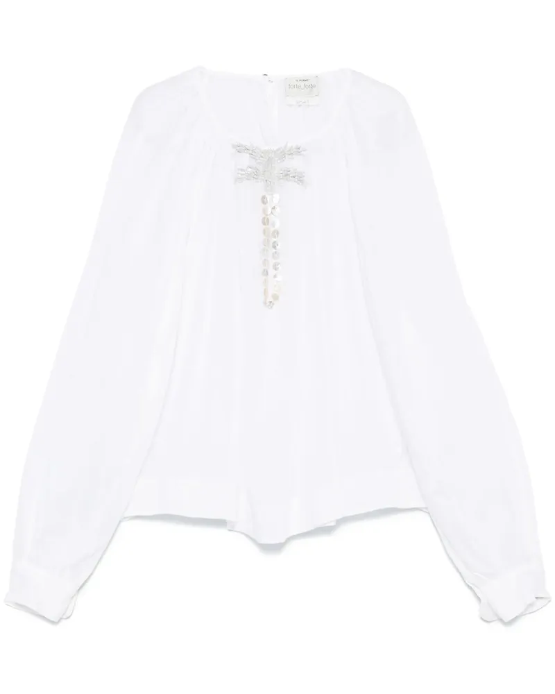 forte_forte Pearl Suite" Stickerei Co/Se Voile Bohemian Shirt 