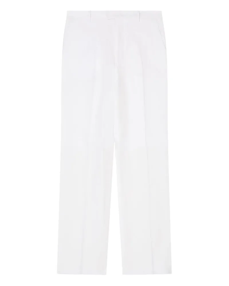 Emporio Armani Leinenhose White