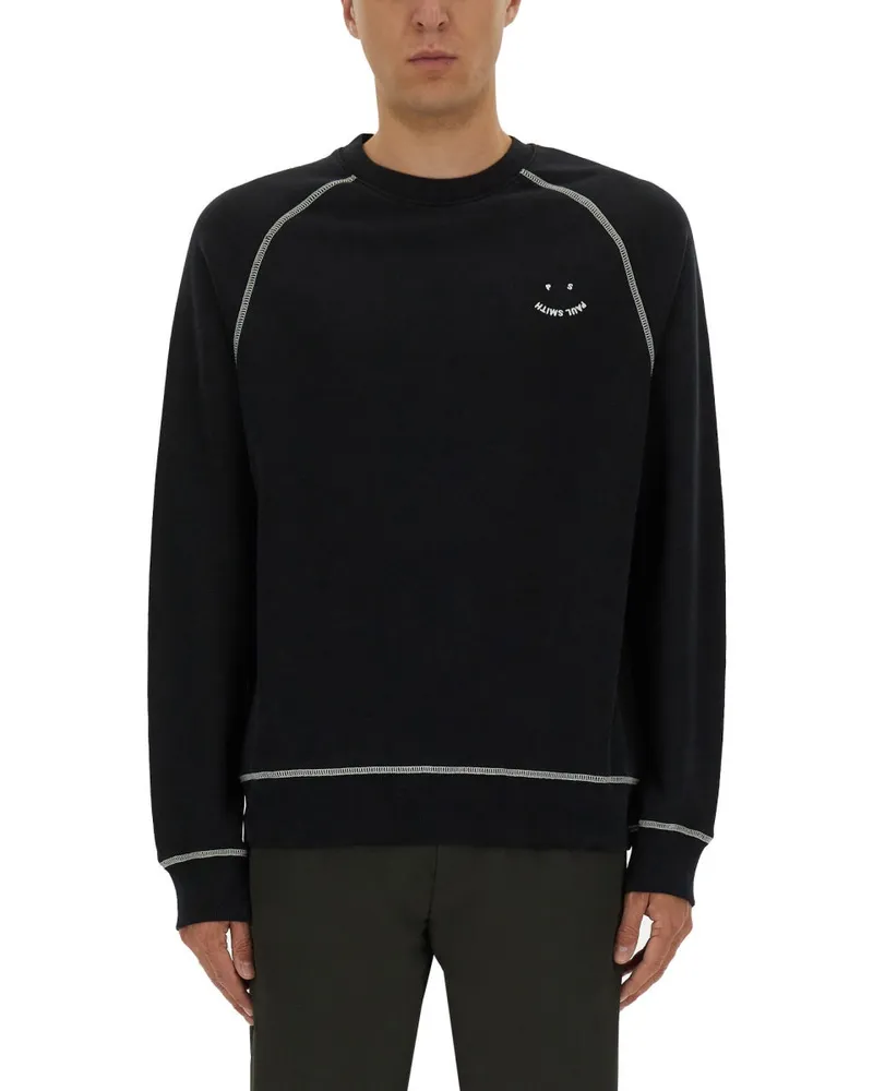 Paul Smith PS von Paul Smith Sweatshirt mit Stickerei PS Happy Black
