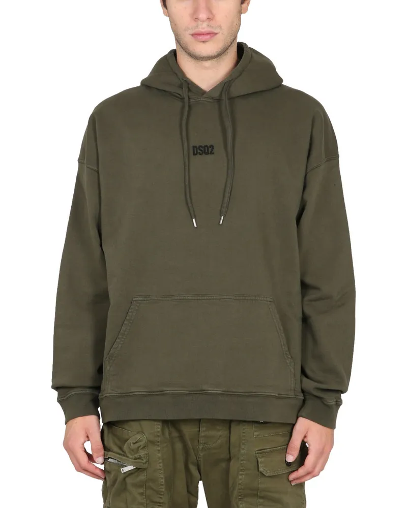 Dsquared2 Sweatshirt mit Mini -Logo Military