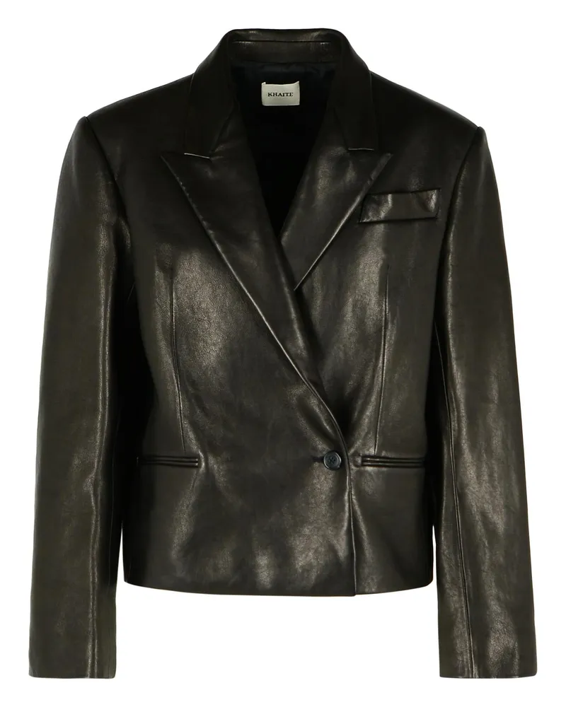 KHAITE Tanni' schwarze Learjacke Black