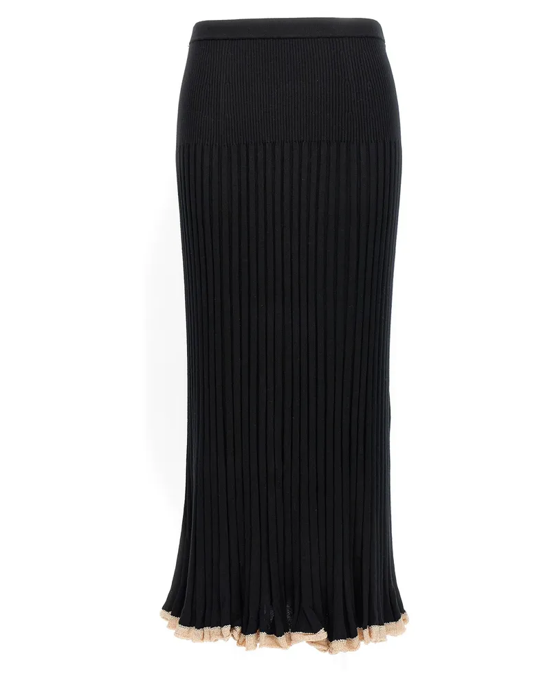 Proenza Schouler gerippter Rock Schwarz