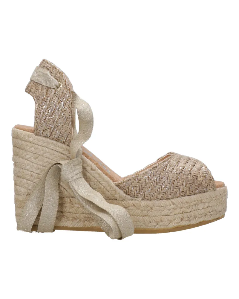 Espadrilles Sandalen Silber Silver