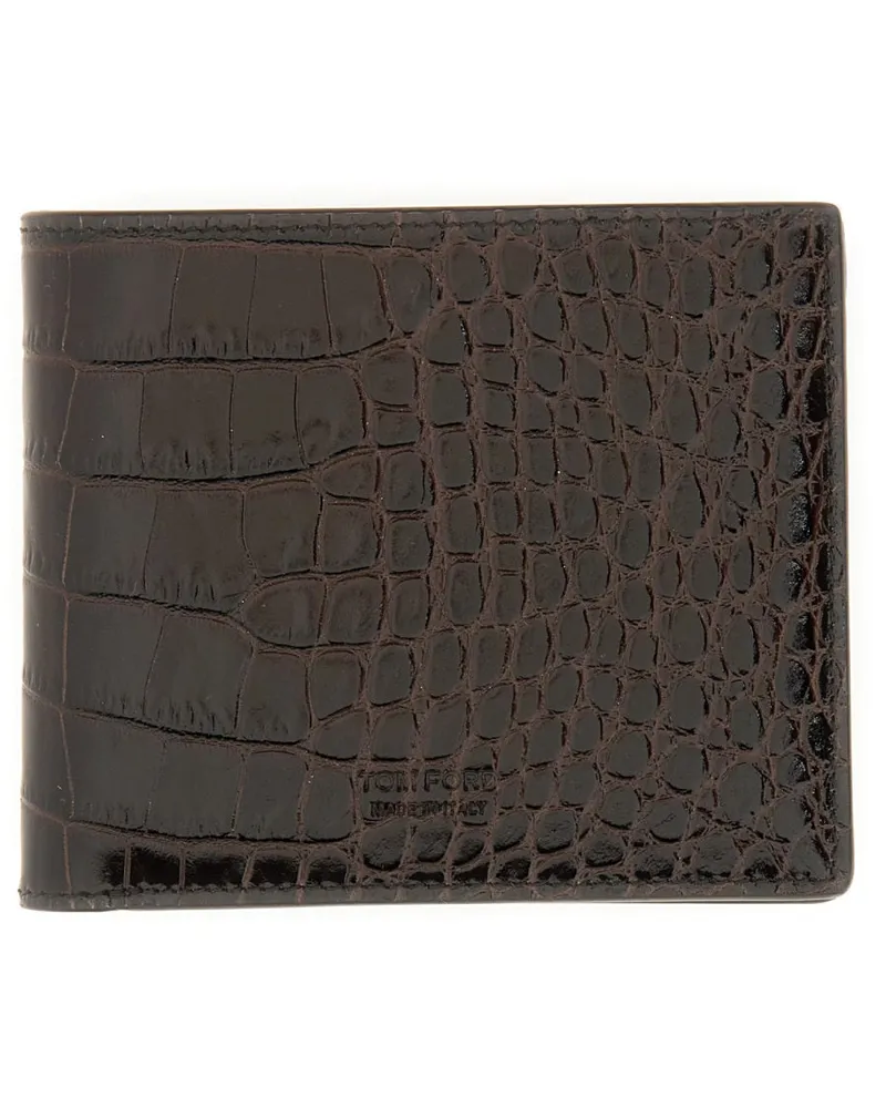 Tom Ford Leder Brieftasche Brown