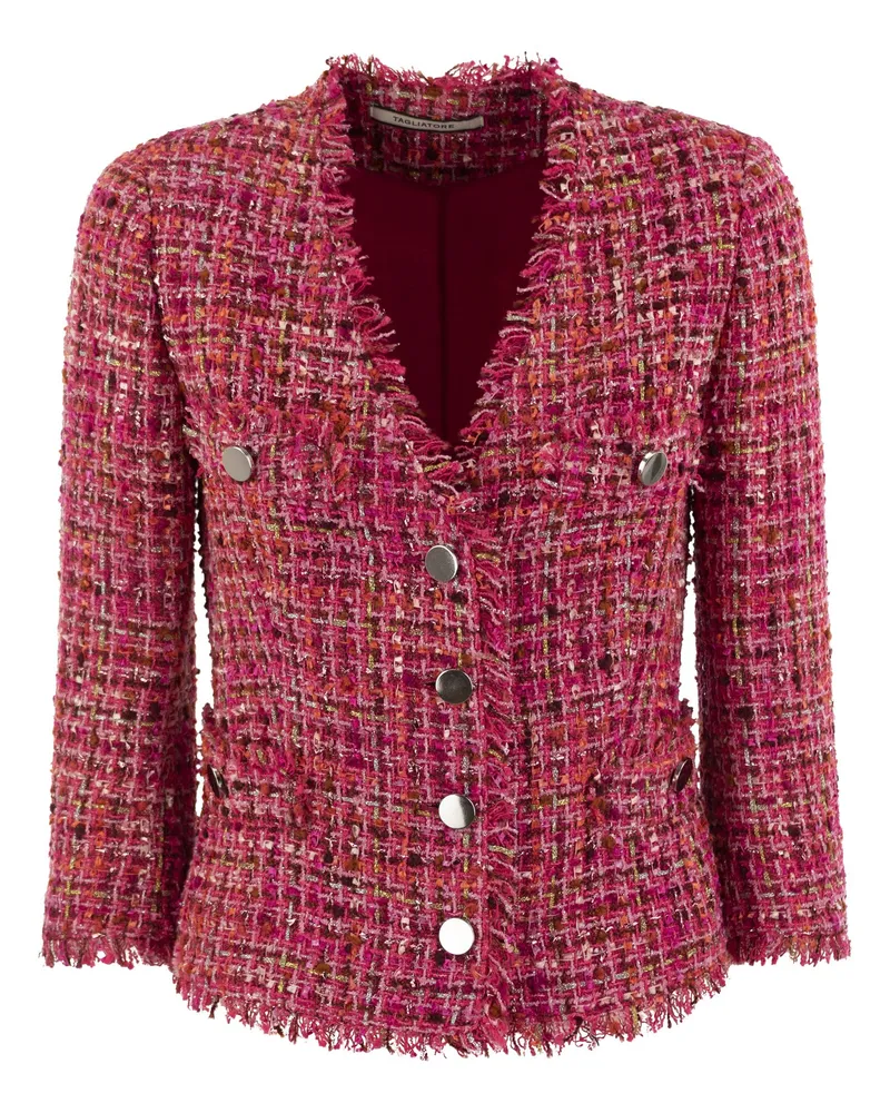 Tagliatore Dharma Tweed Jacke Magenta