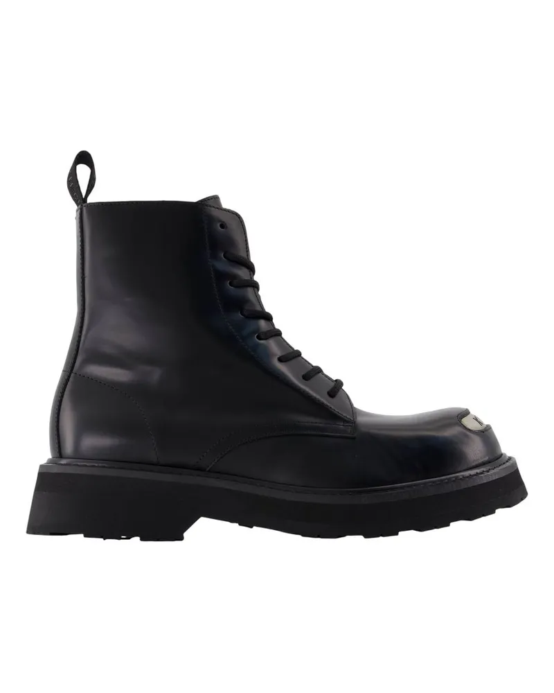 Kenzo New  Smile Schnürstiefel Kenzo Leder schwarz Black