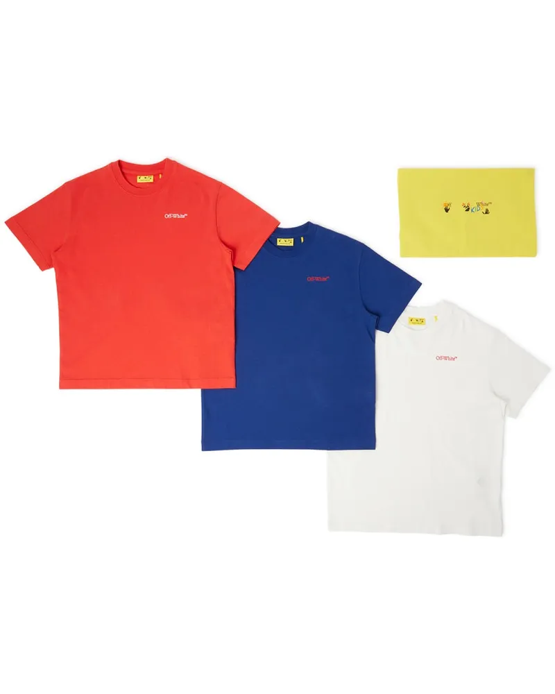 OFF-WHITE Pack 3 T -Shirts mit Logo Multicolour