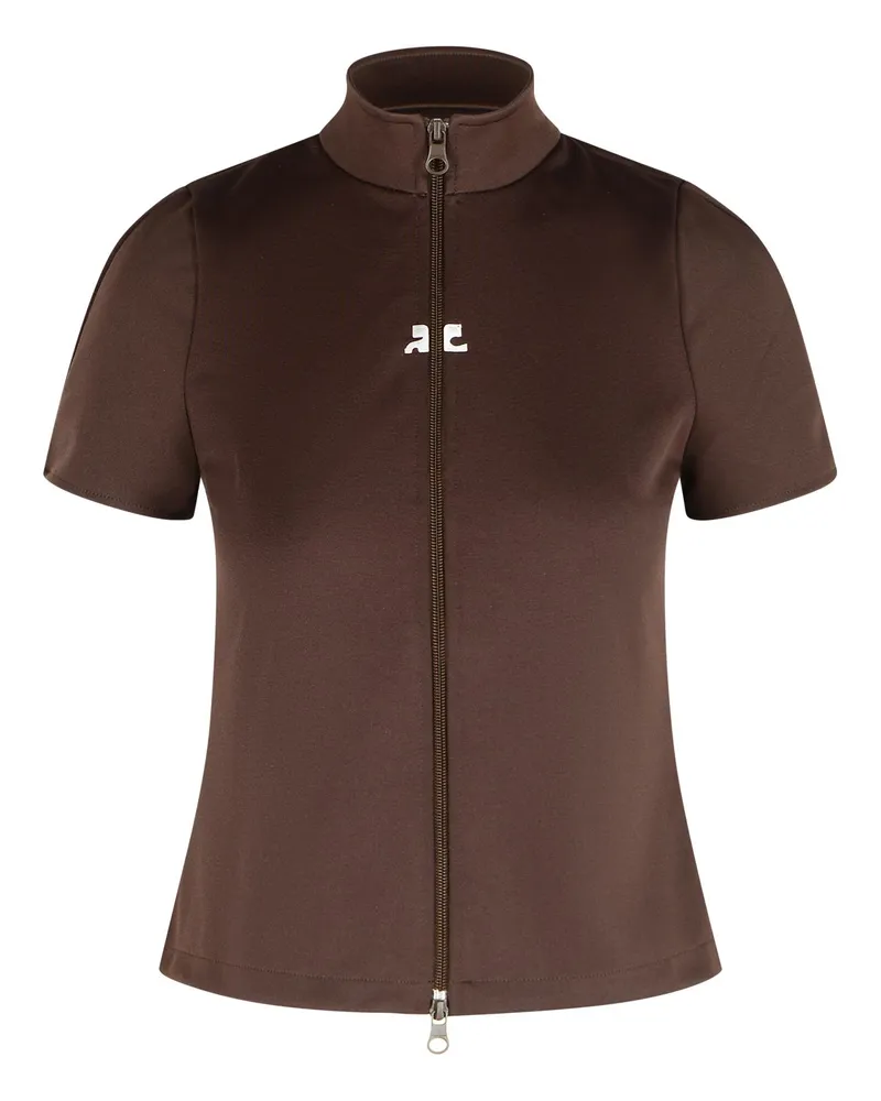 Courrèges Courreves Brown Polyester T -Shirt Brown