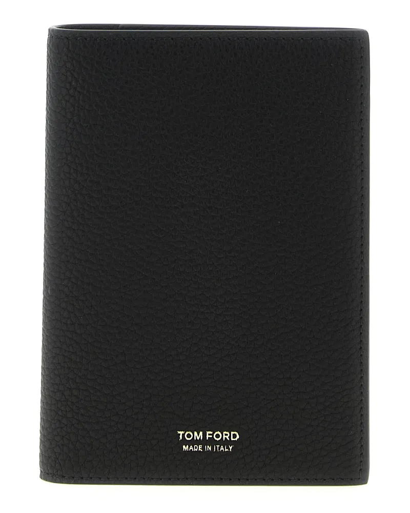 Tom Ford Gehämmerter Reisepasshalter von Black