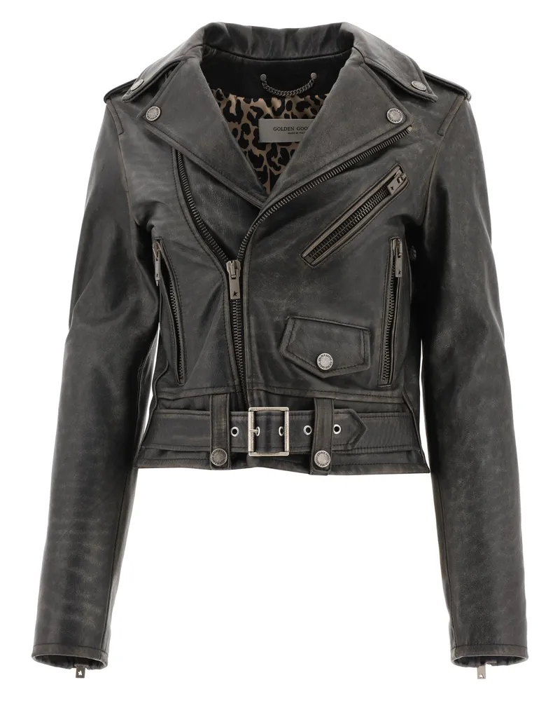 Golden Goose Golden Gans Chiodo Schicksalshülle Jacke Grau