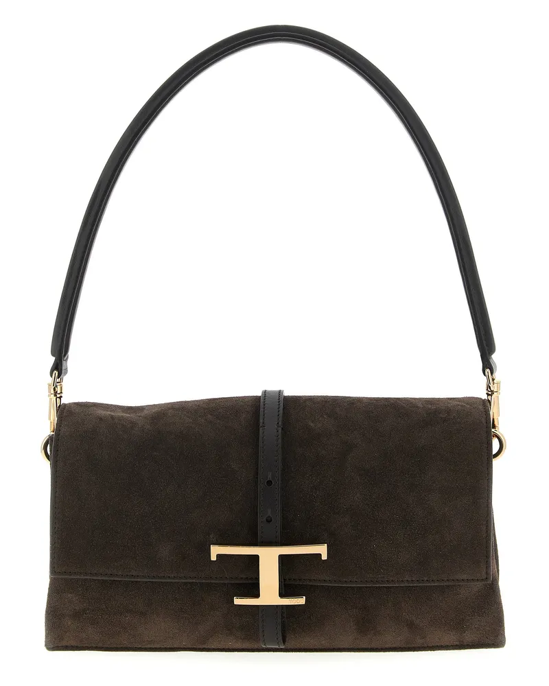 TOD'S Mini-Umhängetasche „T Timeless Brown
