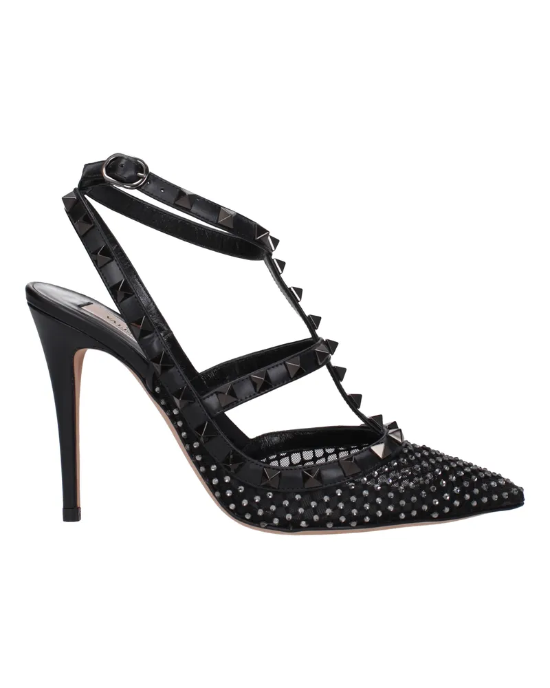 Valentino Garavani Damens Sandalen Stoff Schwarz -