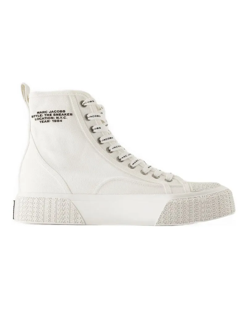 Marc Jacobs Die hohen Top -Turnschuhe  Baumwoll weiß White