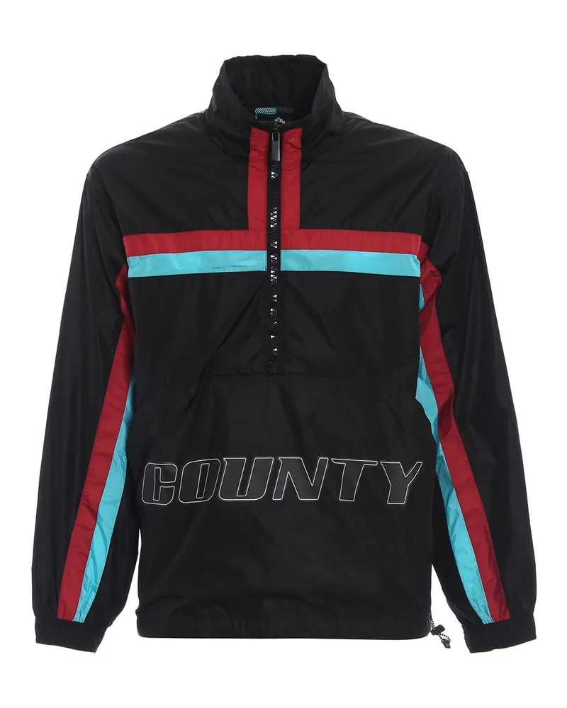 Marcelo Burlon | County of Milan Marcelo Burlon County von Mailand Marcelo Burlon Logo Windbrecherjacke Schwarz