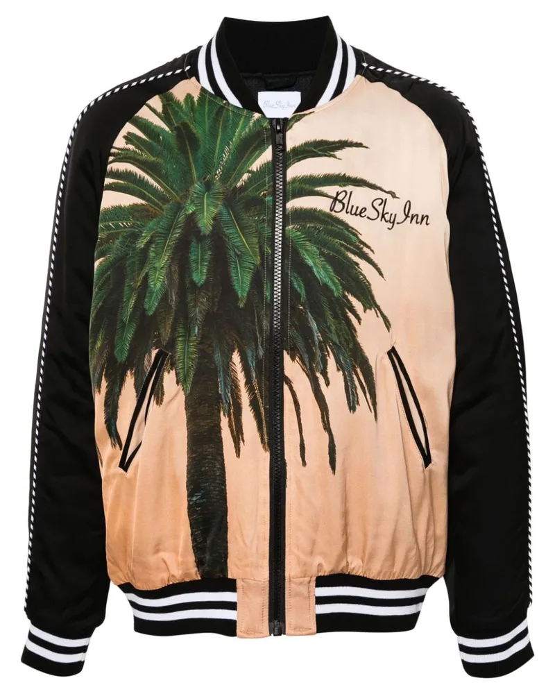 Blue Sky Inn Logo Varsity Jacke Beige