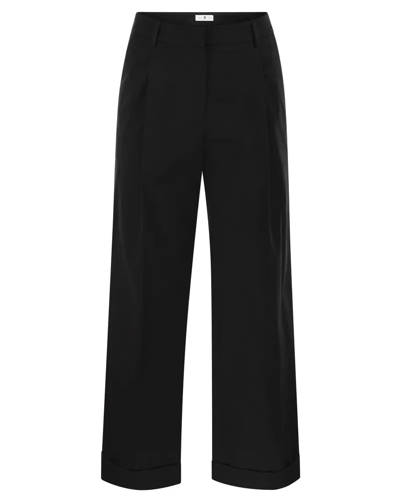 PT TORINO Anna Stretch Cotton Gabardine Hosen Black