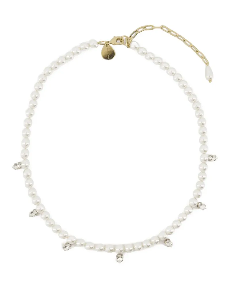 Simone Rocha Perl- und Kristalldolch -Halskette  Pearl Beige Beige