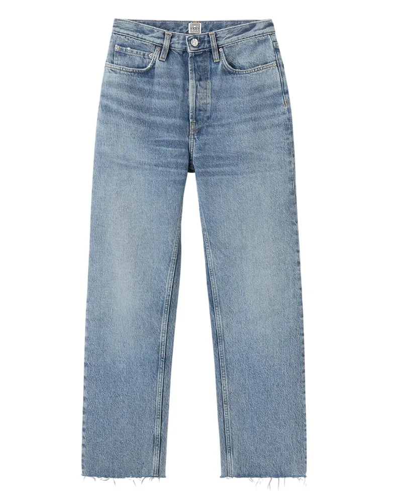 Totême Distressed Blue Classic Cut Denim Denim Worn