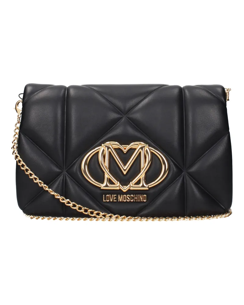 Moschino Damens Schwarze Pochette aus Polyurethan -