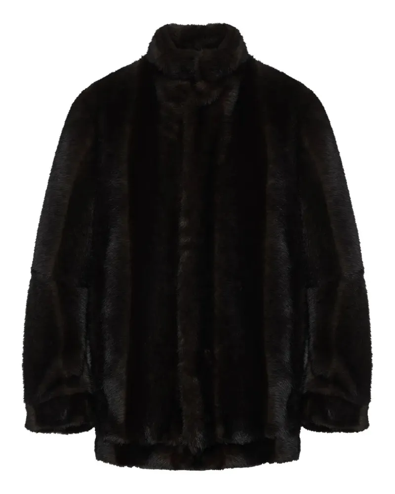 Maison Margiela Faux Pelz Rollkragenpullover Jacke 143