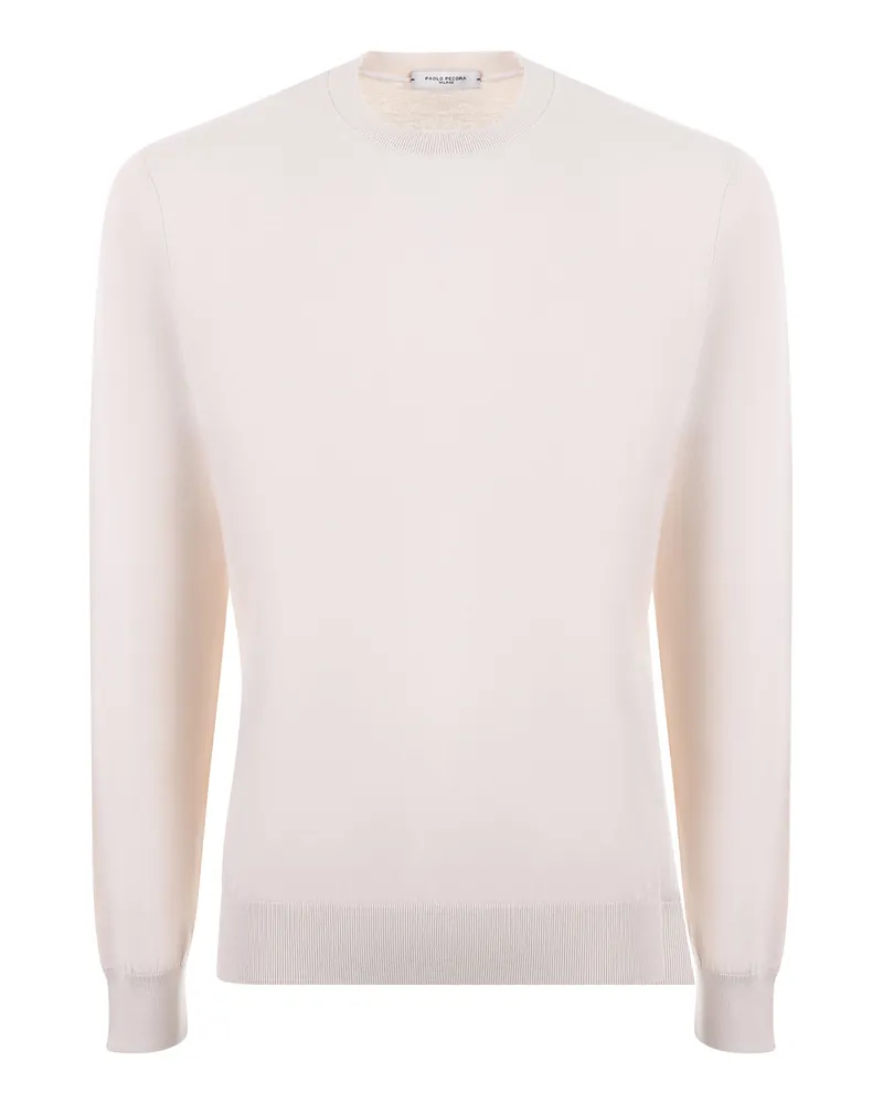 Paolo Pecora Milano Pullover -Baumwollfaden Beige