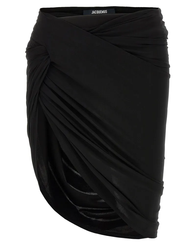 Jacquemus la Mini Jupe drapeado' Rock Black