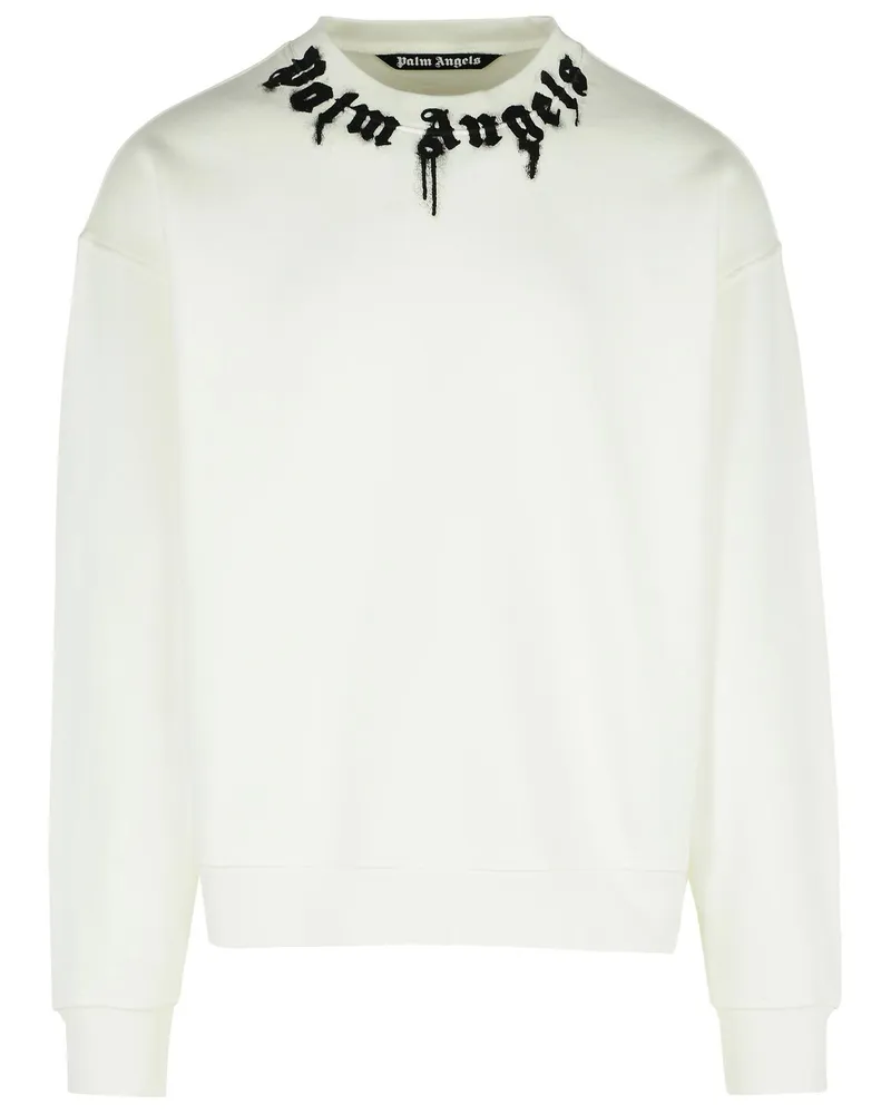 Palm Angels weißes Baumwoll -Sweatshirt White