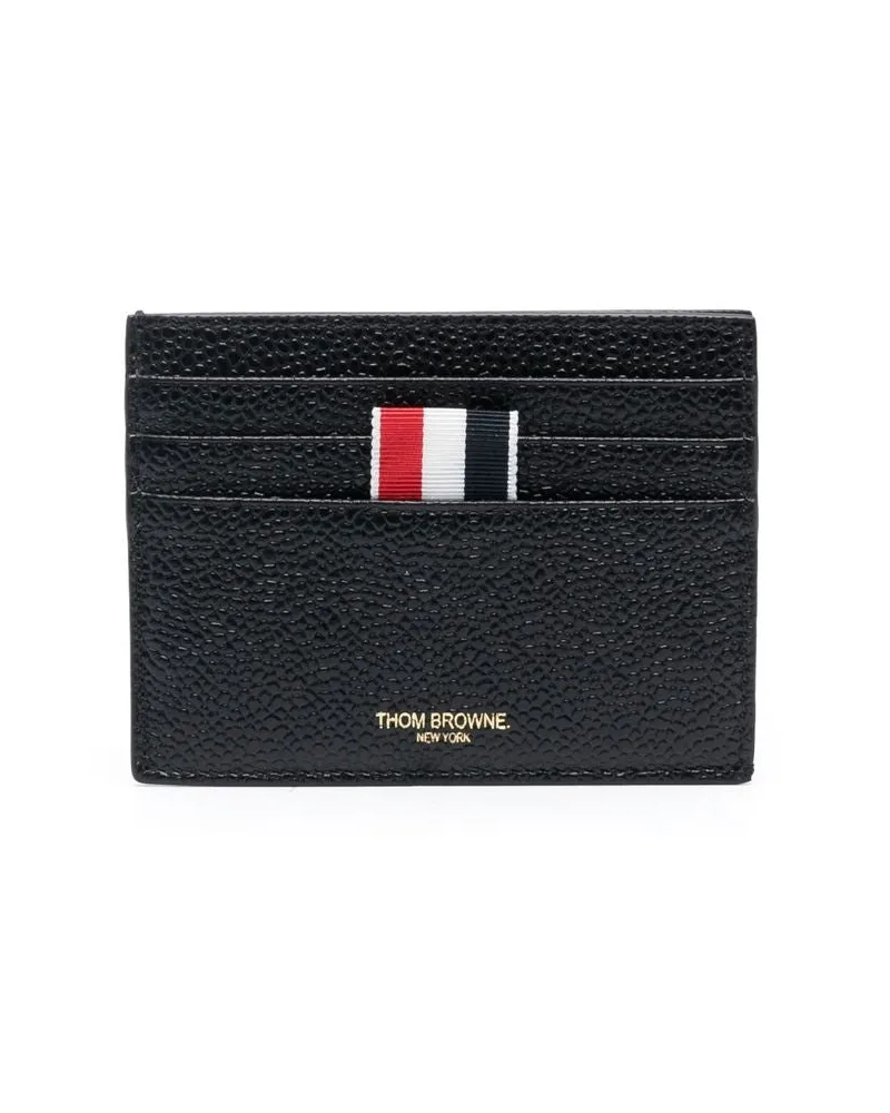 Thom Browne Leder Kreditkartenkoffer Black