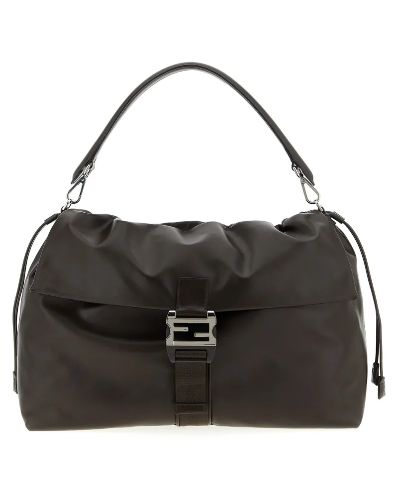 Fendi Fendi Flux Maxi Messenger' Handtasche Brown