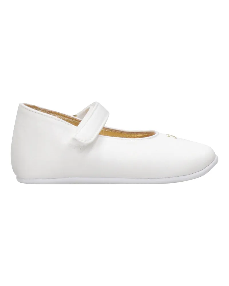 Elisabetta Franchi Flat Shoes Weiß White