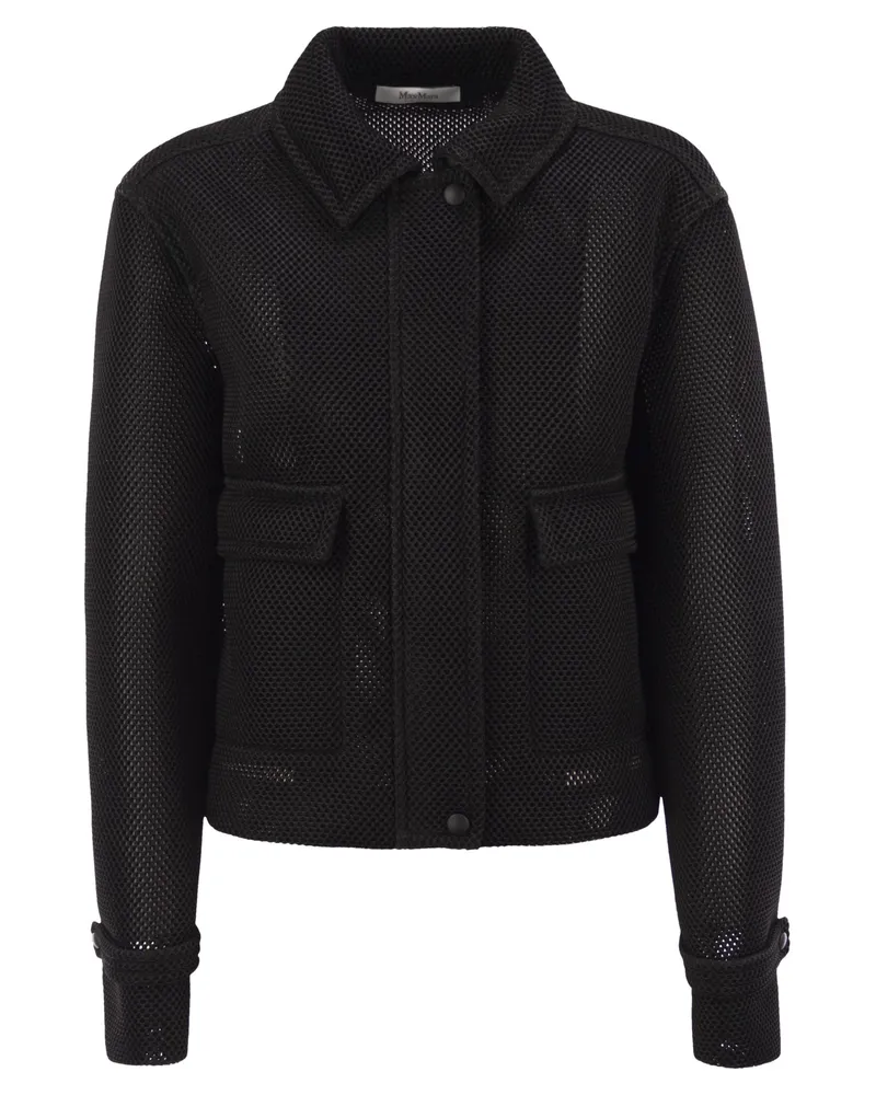 Max Mara Max Mara Strenna Technical Mesh Boxy Jacke Black