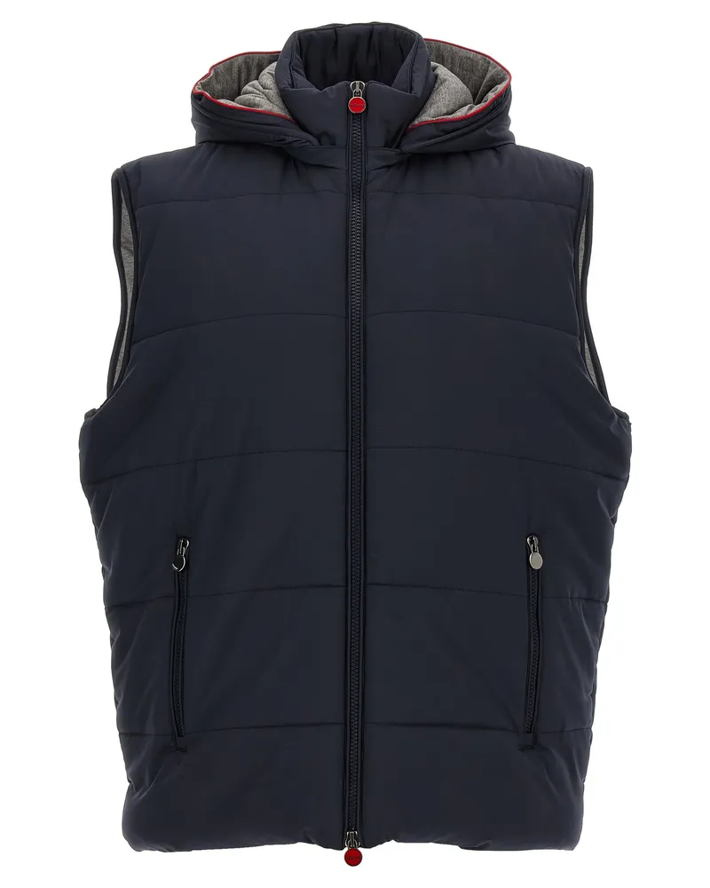 Kiton gepolsterte Weste Blue