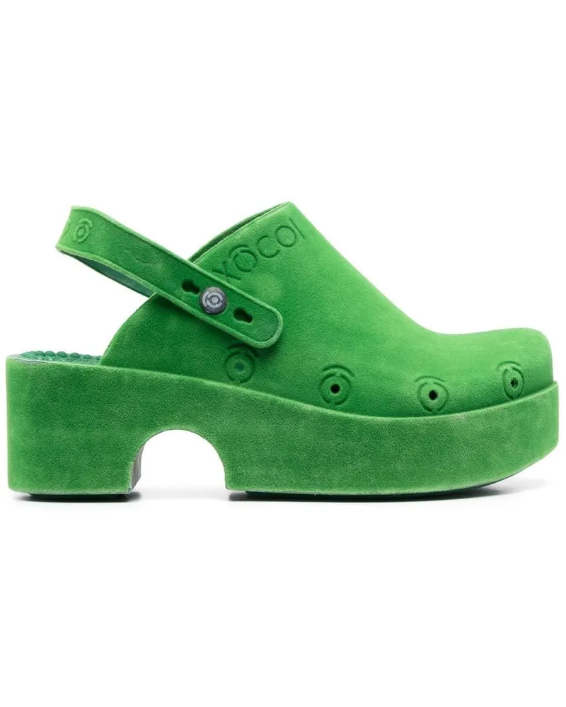 XOCOI Slingback -Plattform Maultiere Green