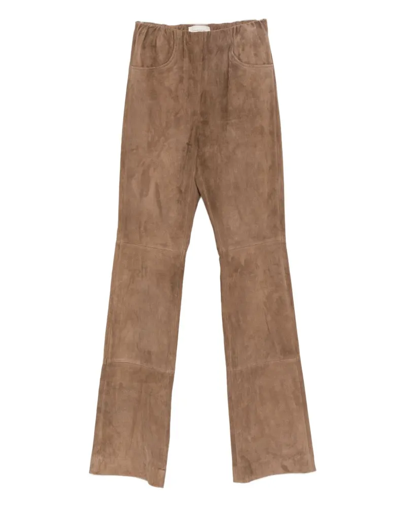 VIA MASINI 80 Lederhose mit ausgestelltem Bein Brown