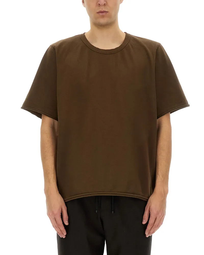 Uma Wang Cotton T -Shirt Brown