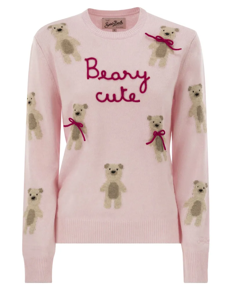 MC2 Saint Barth New Queen Wollmischungspullover mit Stickerei Pink