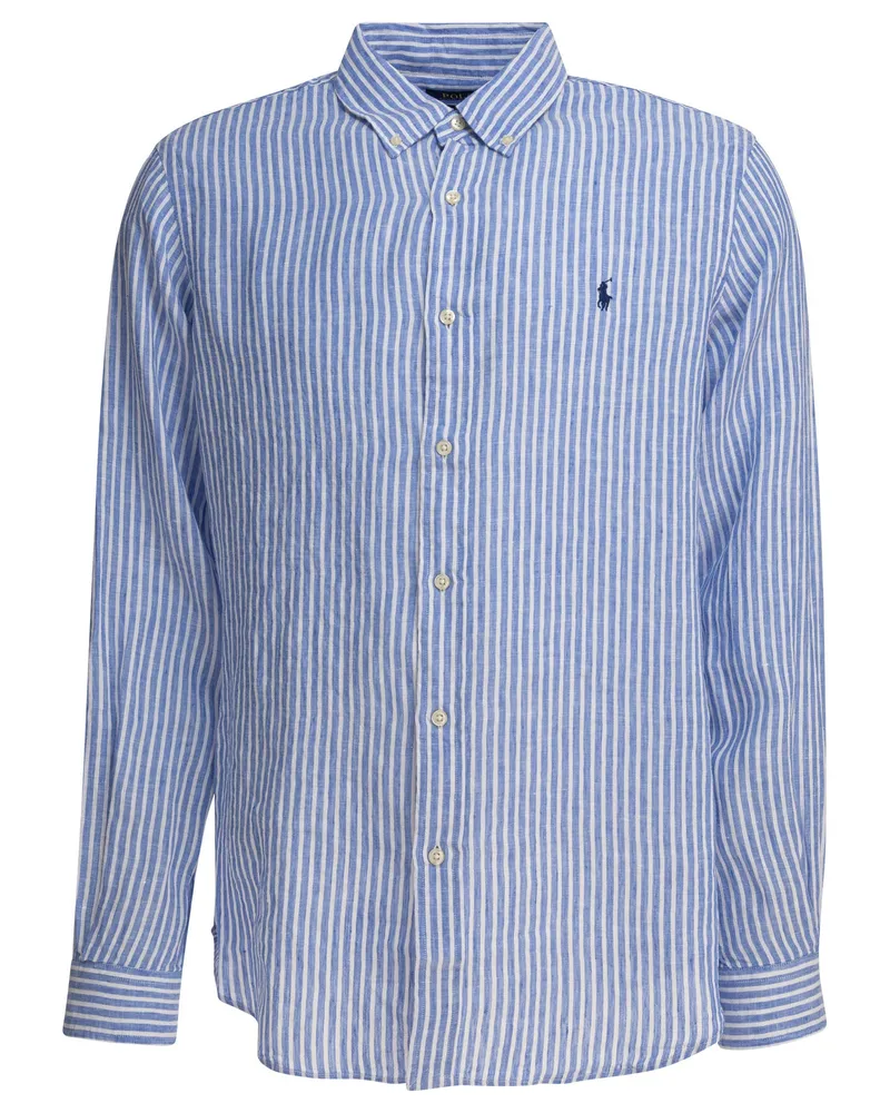Ralph Lauren Gestreiftes Leinenhemd von Blue