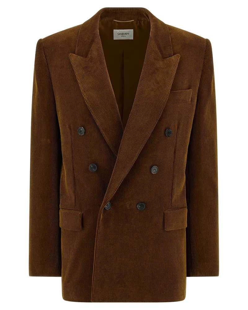 Saint Laurent Cordblazer Brown